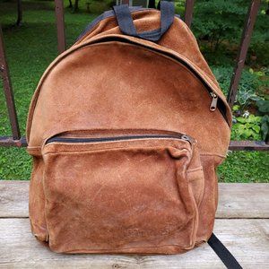 eastpak suede backpack